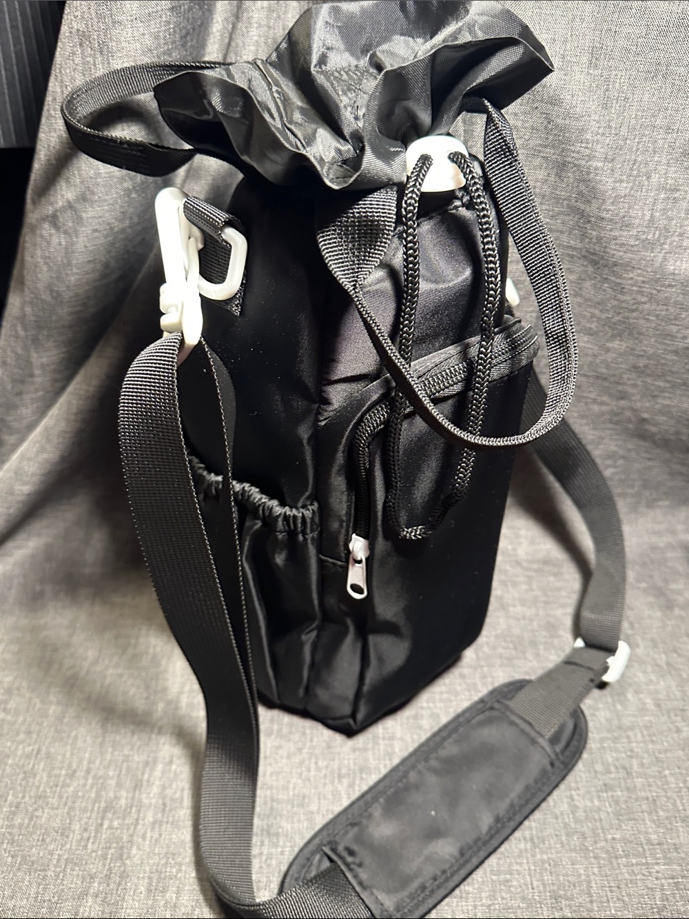 Black and white Water Bottle Bag